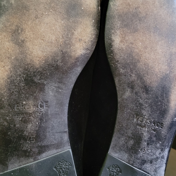 Versace mens Velvet Medusa Mule - Picture 5 of 6